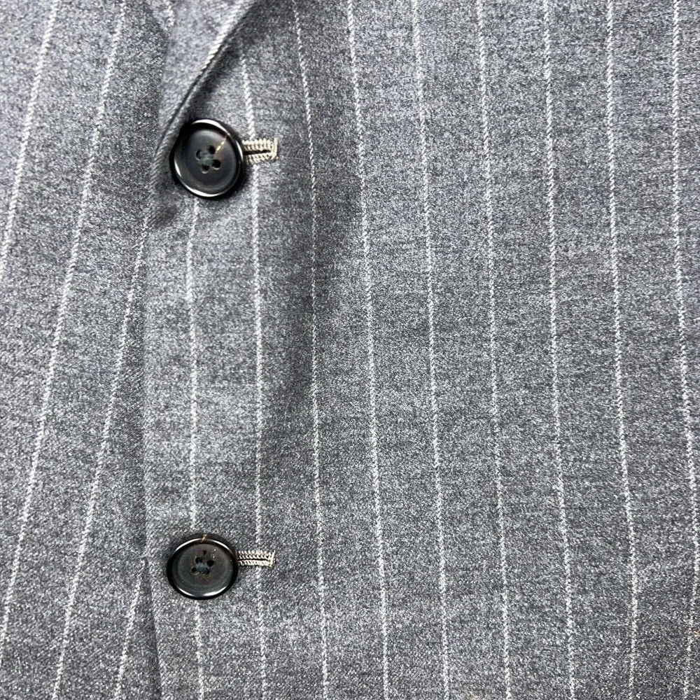 Brooks Brothers Golden Fleece Blazer Men 48R Gray Pinstripe Sport Coat Jacket US